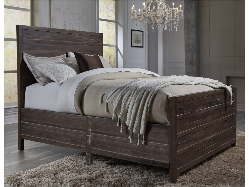 Townsend Solid Wood Panel Bed in Java - image 5