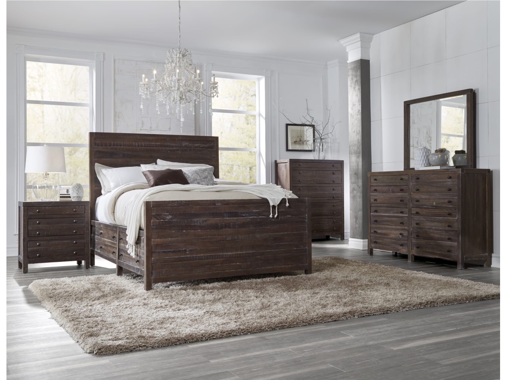 Townsend Solid Wood Storage Bed in Java - main image