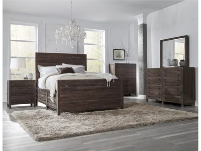 Townsend Solid Wood Storage Bed in Java