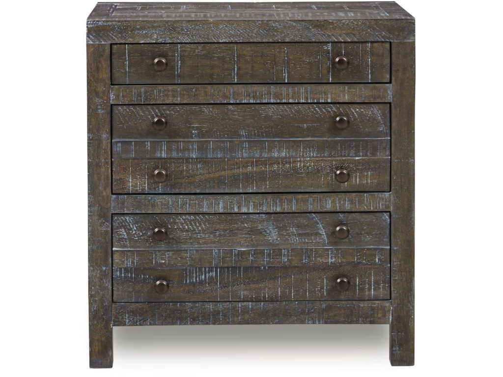 Townsend Solid Wood Three Drawer Nighstand in Gunmetal - image 3