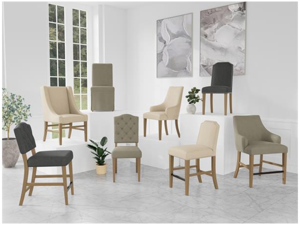 Clipped Top Upholstered Stool - image 5