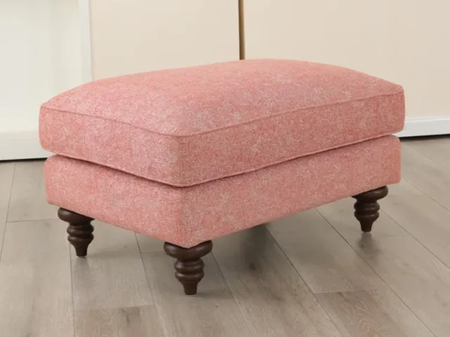 Coral Accent Ottoman