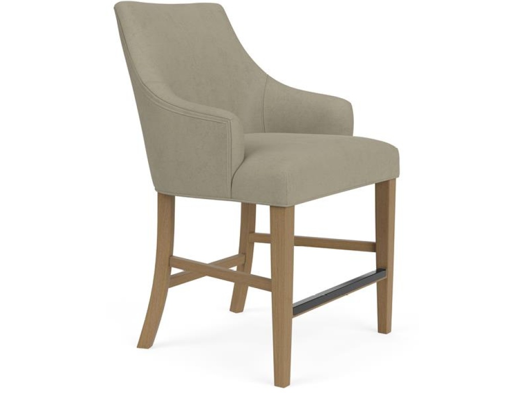 Swoop Arm Upholstered Stool - image 6