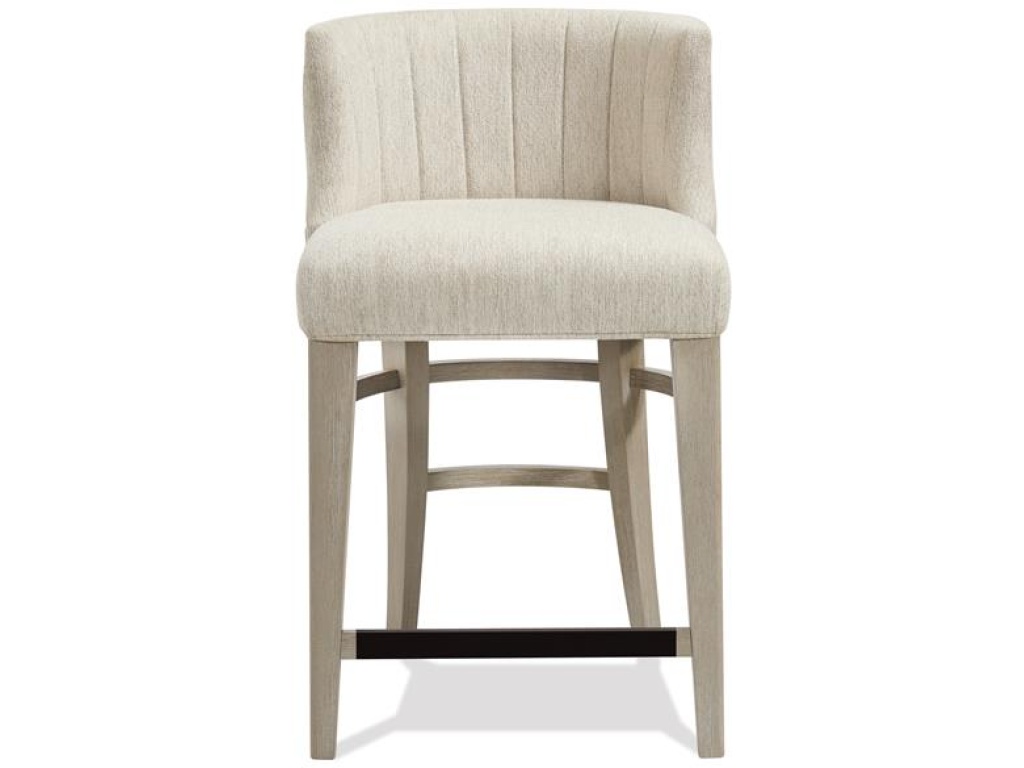 Upholstered Curved Back Counter Stool - image 2