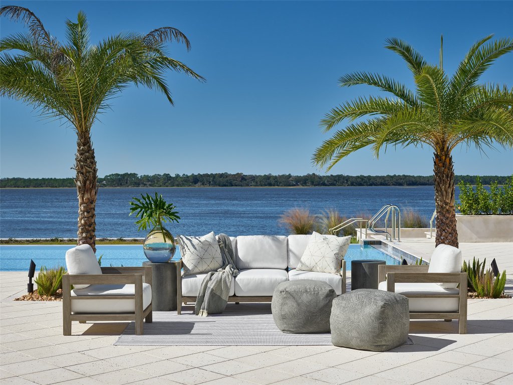 Bottega Outdoor Ottoman - Special Order - main image