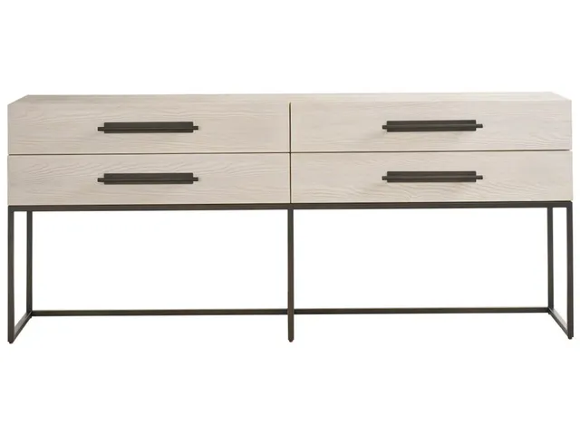 River Rock Metal Base Console