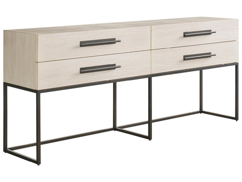 River Rock Metal Base Console - image 1