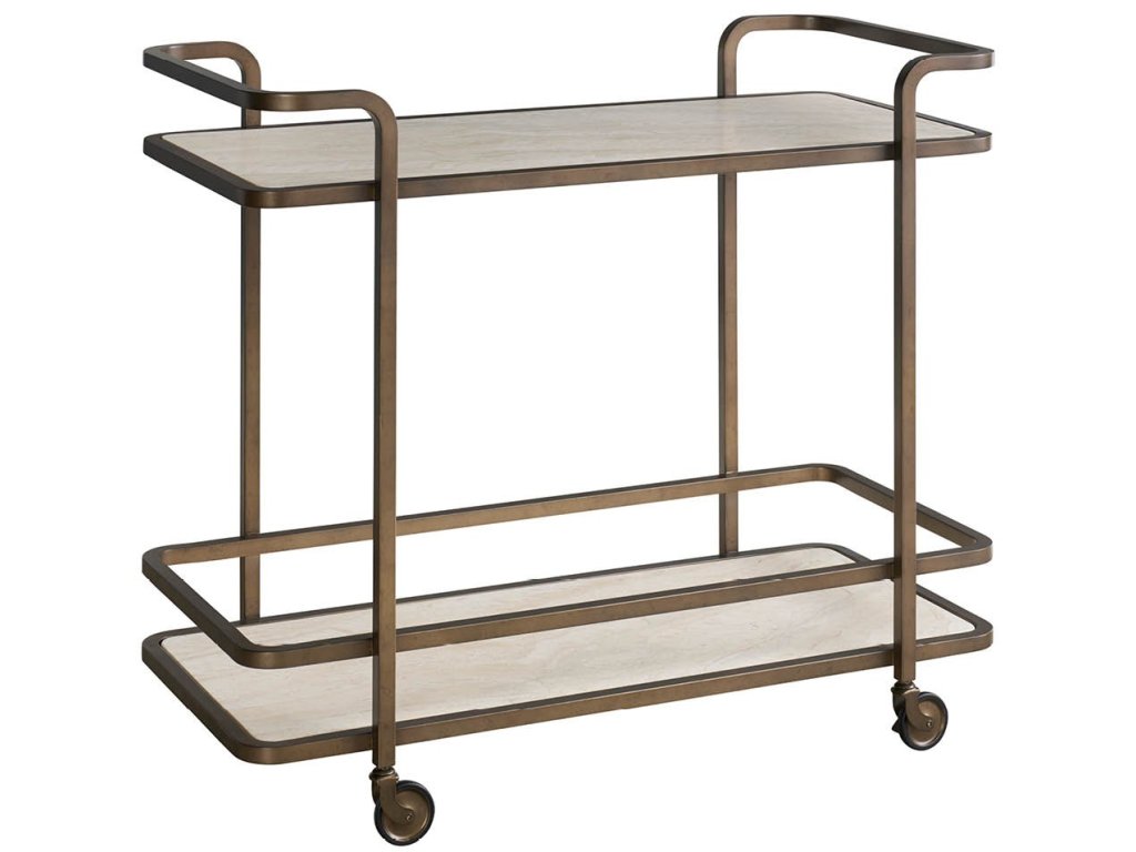 Aged Gold Bar Cart - image 3