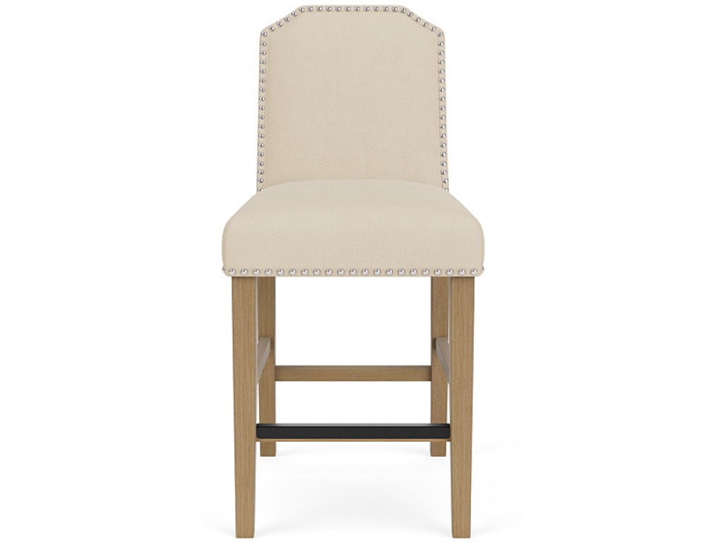 Clipped Top Upholstered Stool - main image
