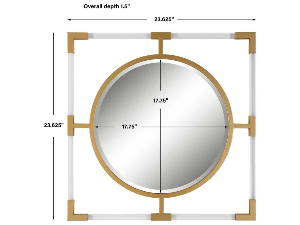 Balkan Small Mirror, Gold - image 5