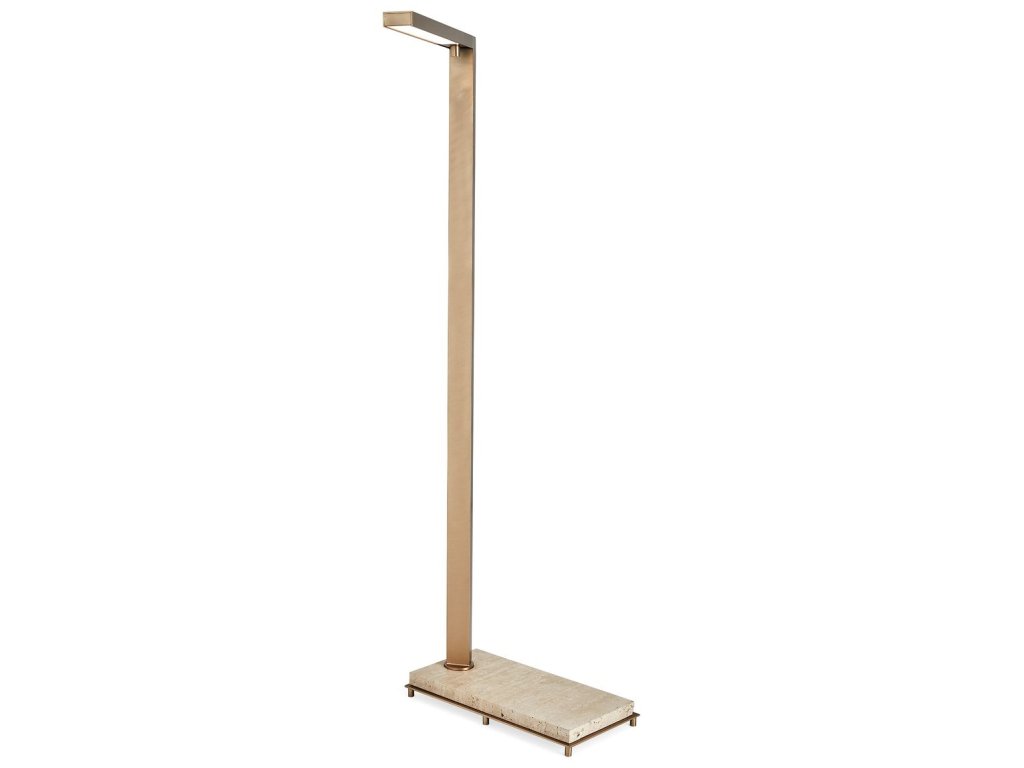 Illume Floor Lamp - Travertine/Brass - image 2