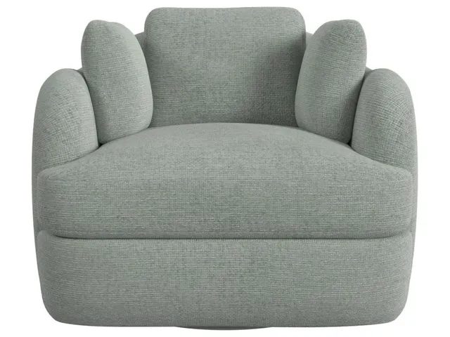 Scoop And A Half Swivel Chair - Criss Cross Sea Salt