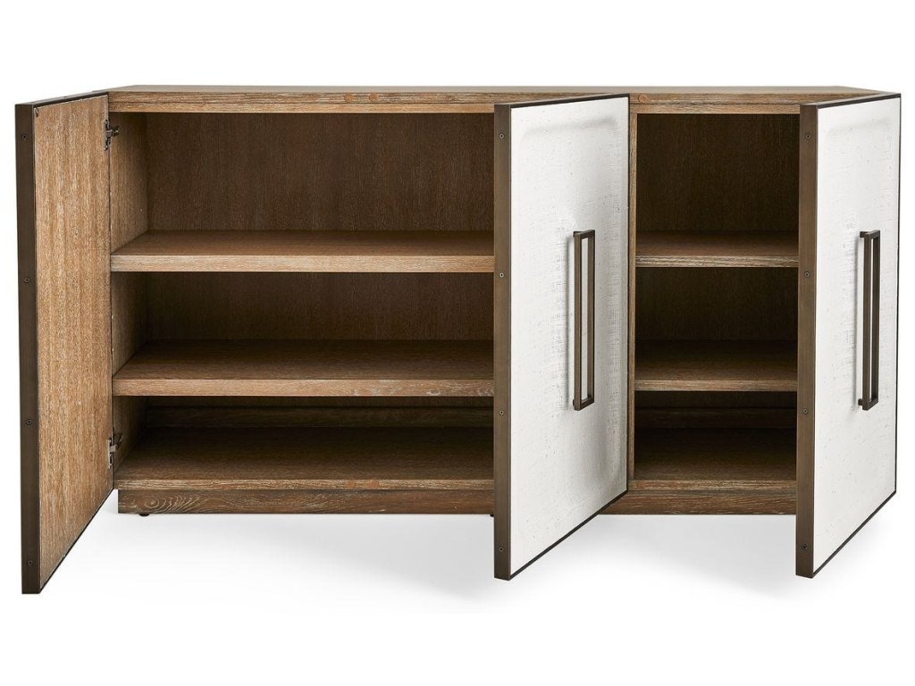 White Linen 3 Door Cabinet - image 5