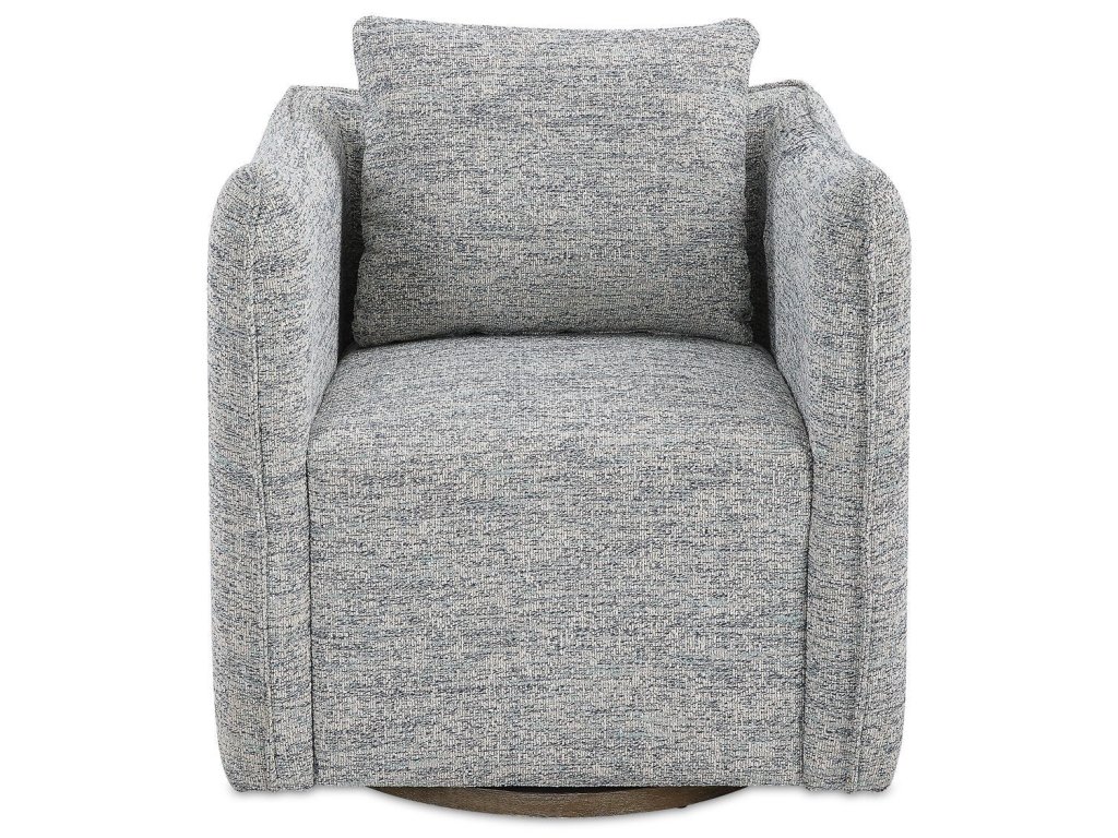 Corben Swivel Chair, Blue - main image