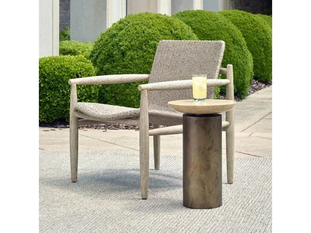 Oslo Outdoor Accent Table, Brass, 2 Cartons