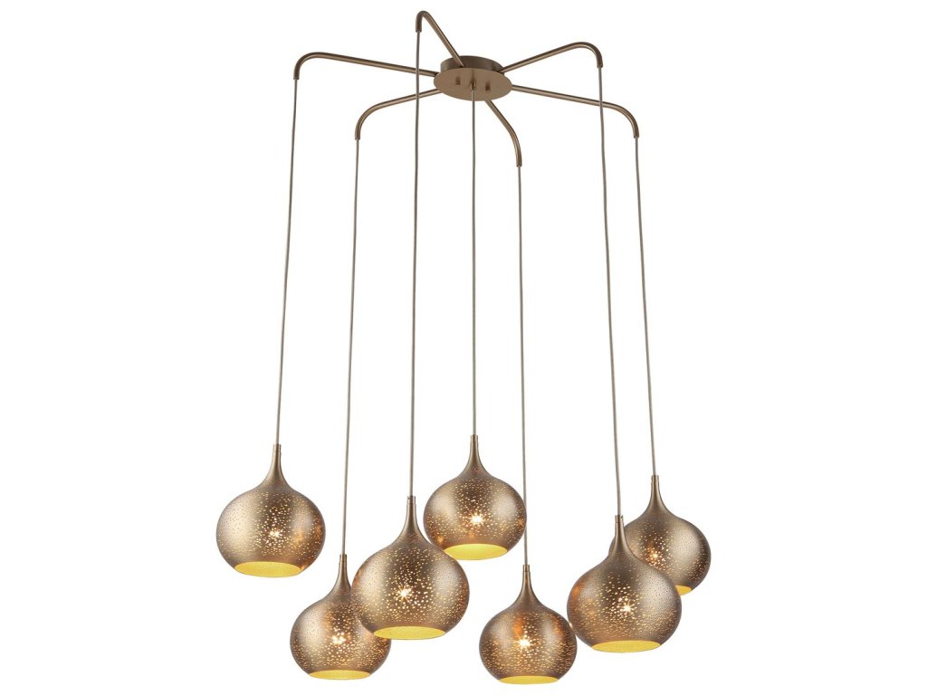 Golden Onion, 7 Lt Chandelier - image 4