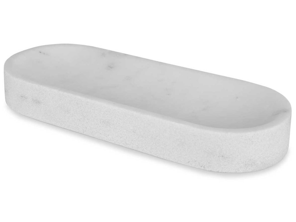 Big Pill Bowl/Tray - White Marble - image 2