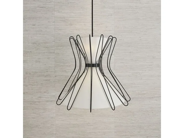 Boomerang, 4 Lt Pendant - Black Grande