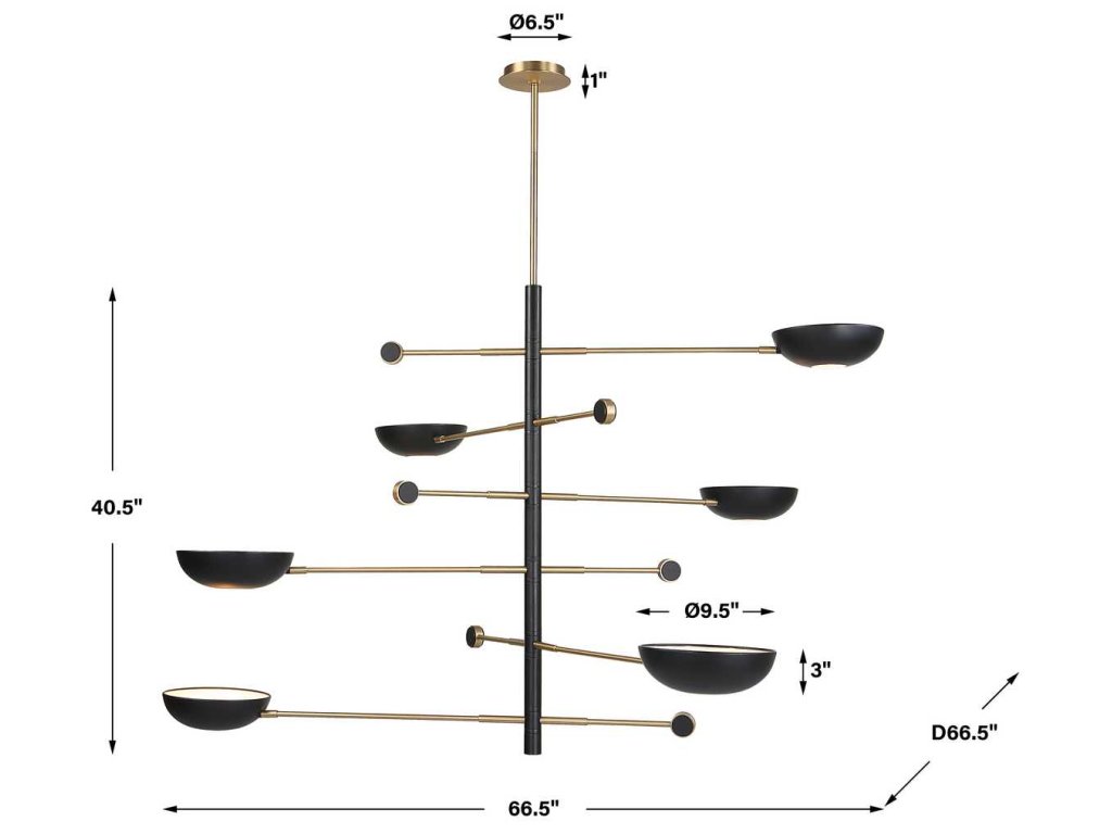 Swinger, 6 Lt Pendant - Black - image 8