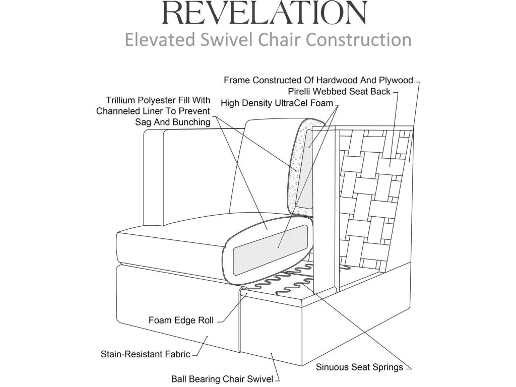 Elevated Swivel Chair - Cuddly Cream - image 5