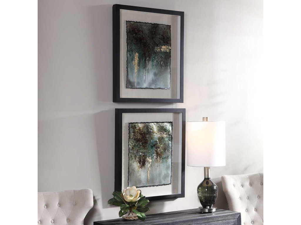 Rustic Patina Framed Prints, S/2 - image 2