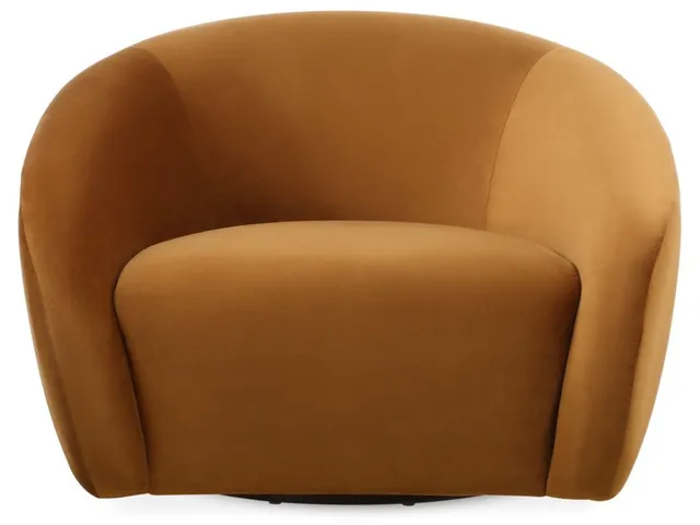 Desoto Swivel Chair, Hazlenut