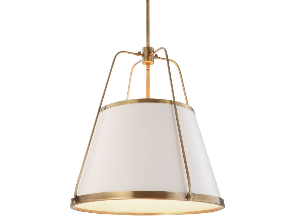 Leather Classic, 4 Lt Pendant - White - main image