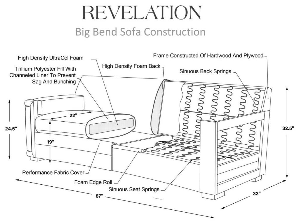 Big Bend Sofa - Field Snow - image 5