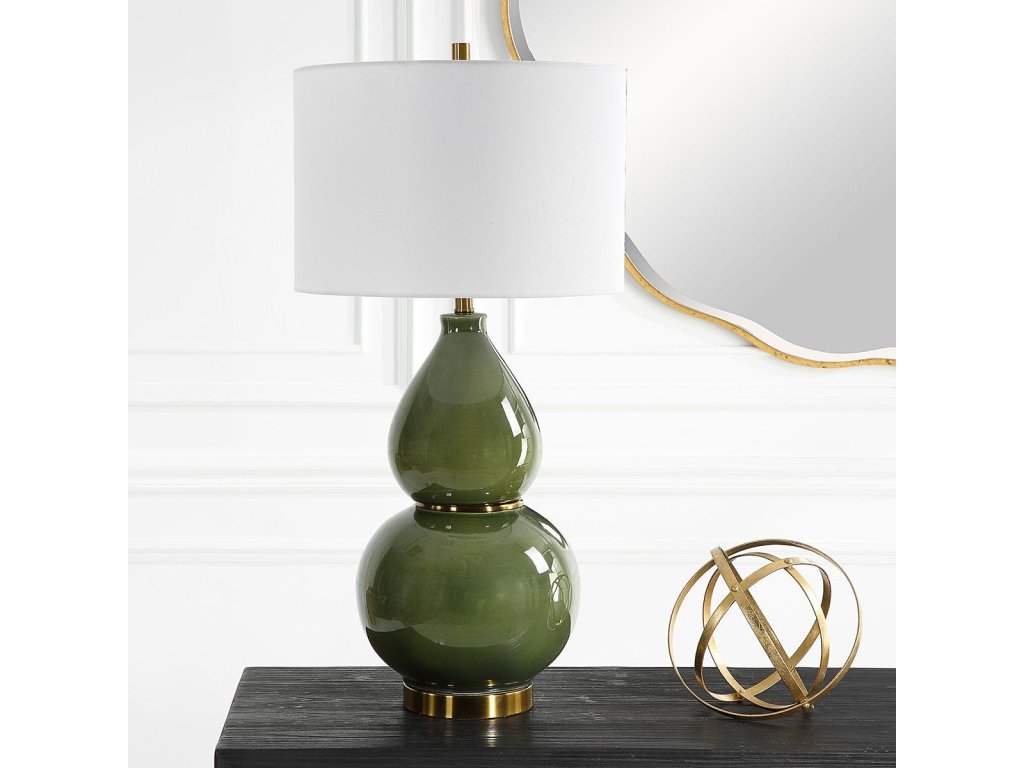 Gourd Table Lamp, Green - image 2