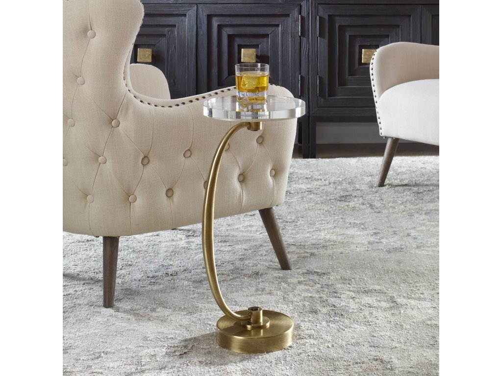 Waveney Drink Table, Brass - image 1