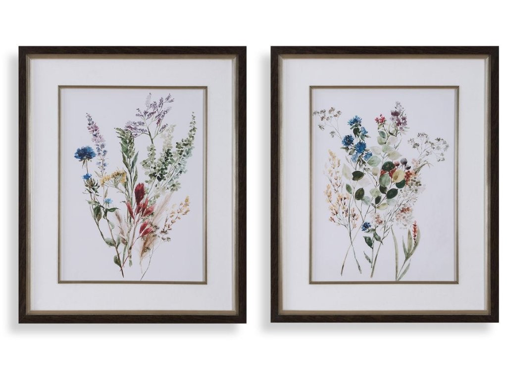Delicate Flowers Framed Prints, S/2 - main image