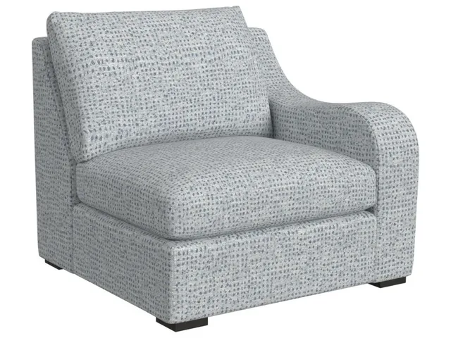 Big Wave Sofa, Right Arm Facing - Dashing Blue