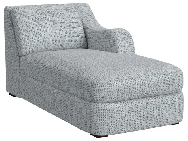 Big Wave Chaise, Right Arm Facing - Dashing Blue