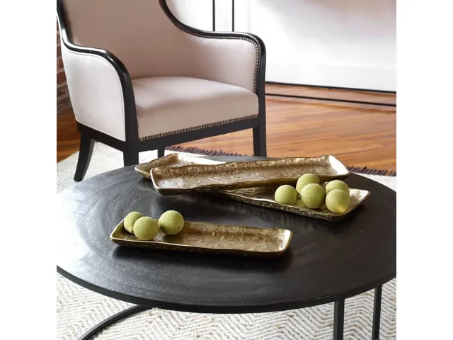 Artisan Trays, Antique Gold, S/3 - Alternative View