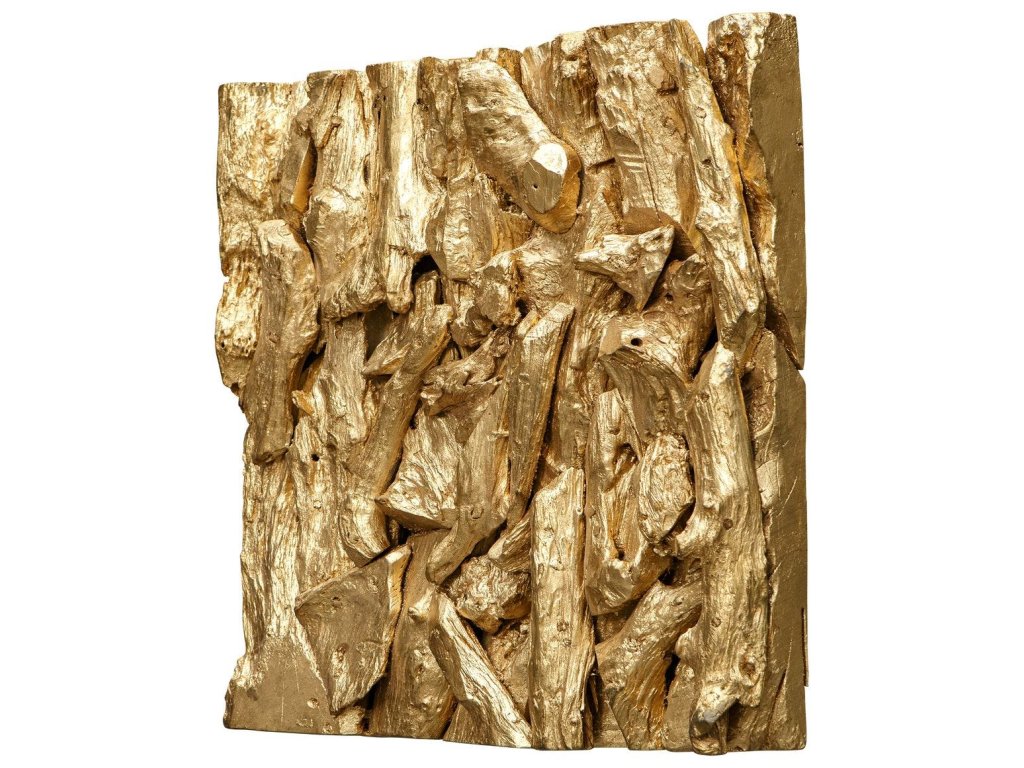 Rio Wood Wall Decor, Gold - image 2