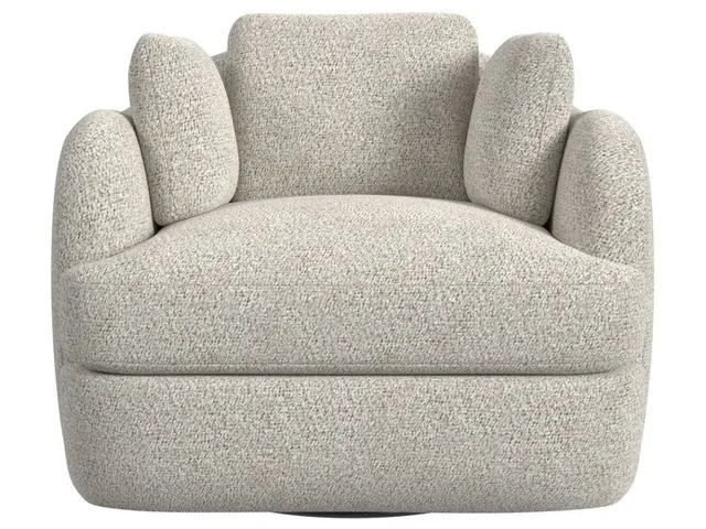 Scoop And A Half Swivel Chair - Snuggle Vanilla