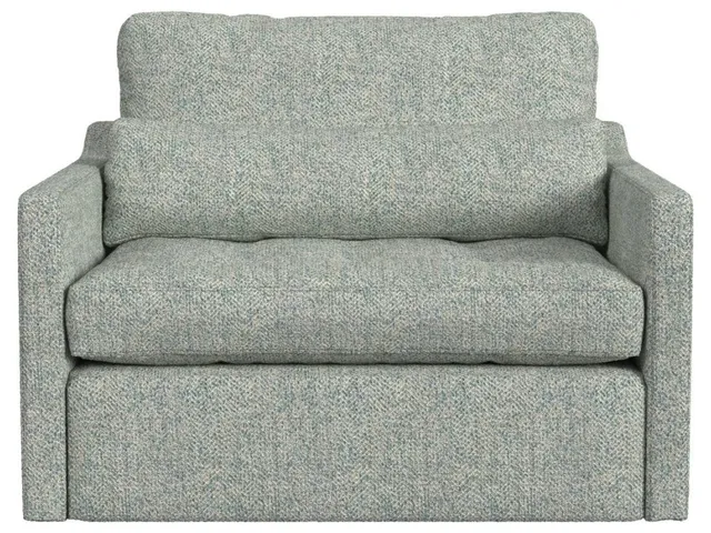 Slope Tufted Swivel Chair-And-A-Half - Tweedy Bird Sky