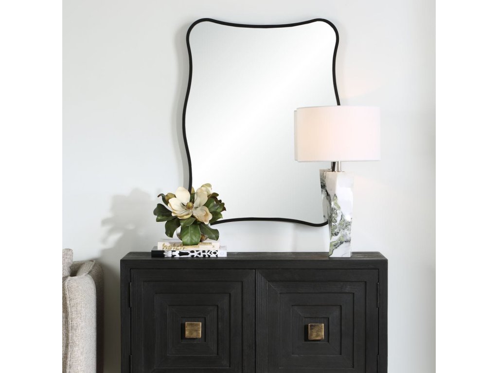 Pavia Vanity Mirror, Black - main image