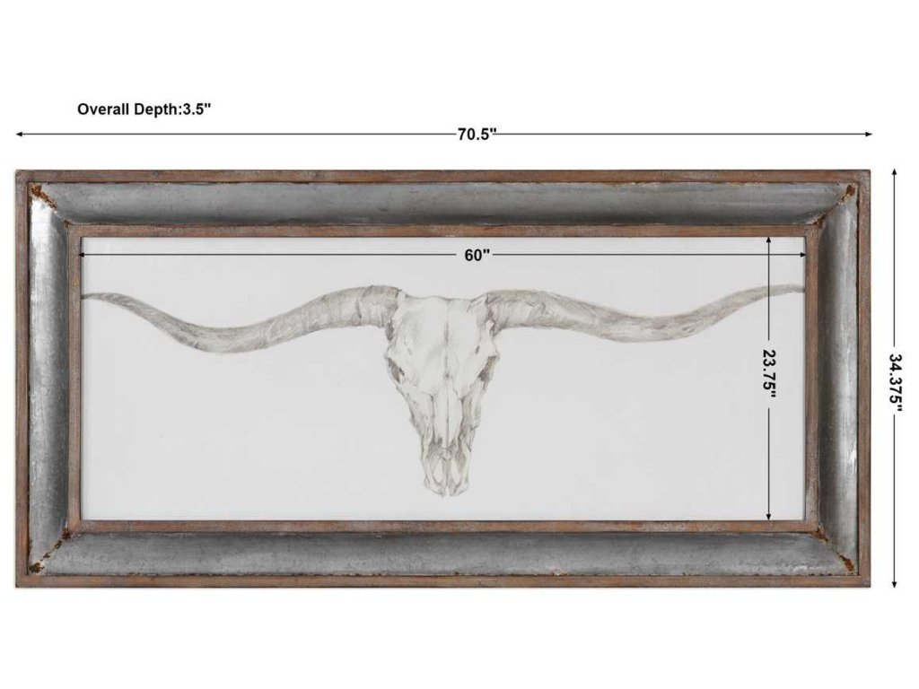 Western Skull Mount Framed Print - image 2