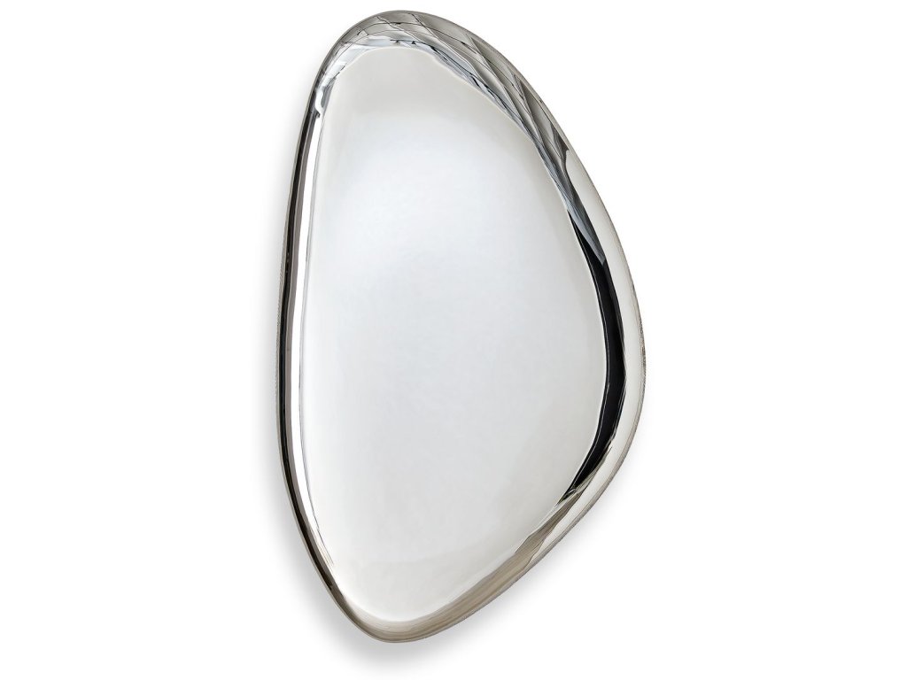Jelly Bean Wall Sculpture - 26X16 Silver - main image