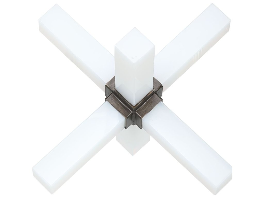 Double Cross Sculpture - Opaline Crystal - image 3
