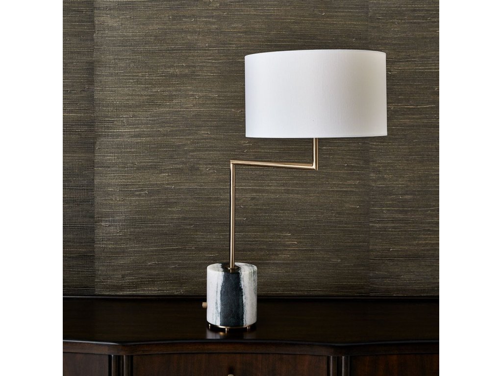 Pivot Table Lamp - Panda Marble/Brass - image 2