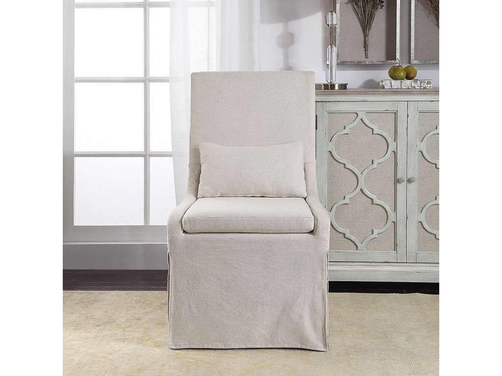 Coley Armless Chair, Linen - image 1