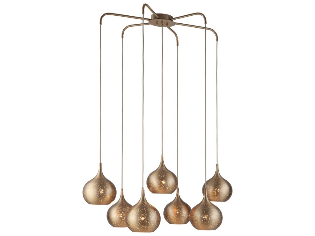 Golden Onion, 7 Lt Chandelier - image 2