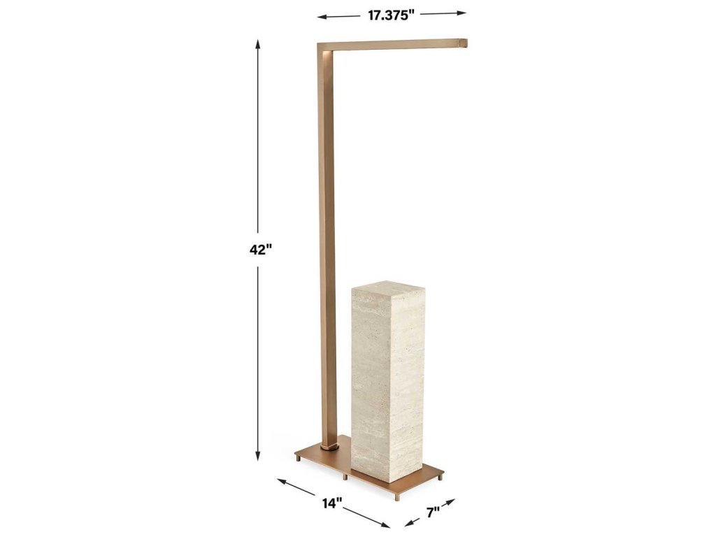 Illume Drink Stand - Travertine/Brass - image 7