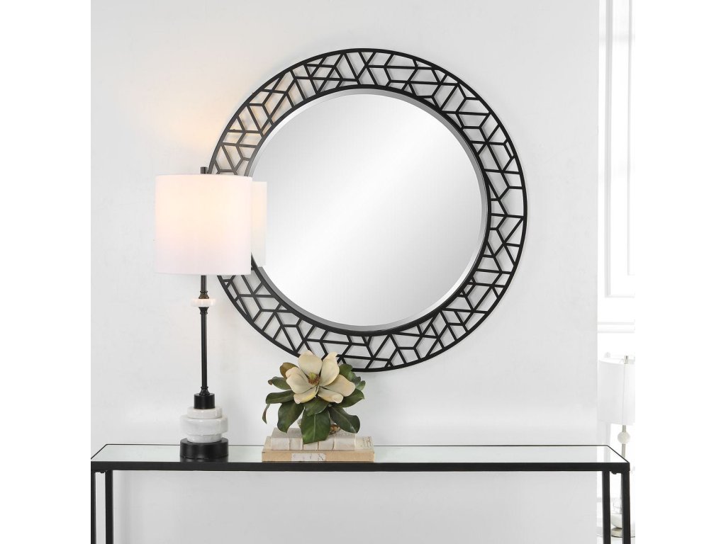 Mosaic Round Mirror - image 1
