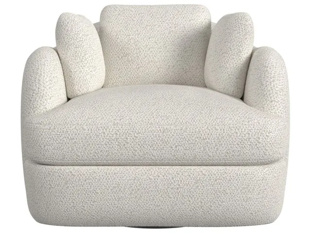 Scoop And A Half Swivel Chair - Cuddly Cream