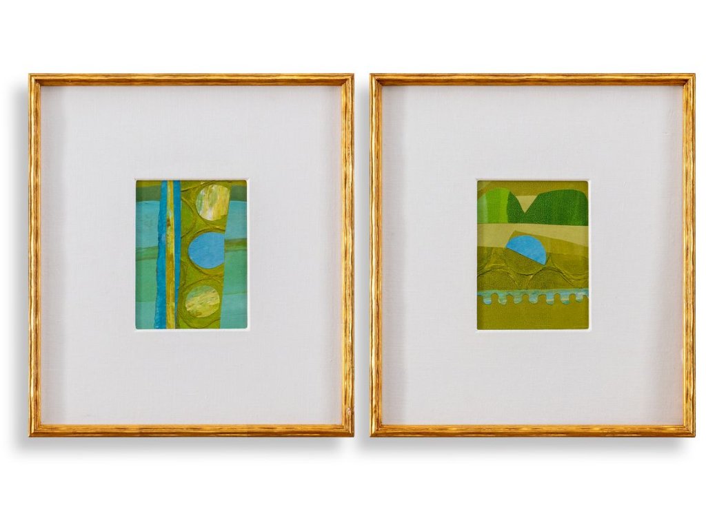 Petite Bijoux Framed Canvases - Lime, S/2 - main image