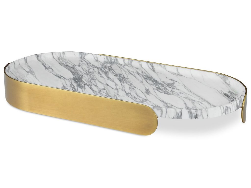 Lozenge Tray - Arabescato Marble - image 3