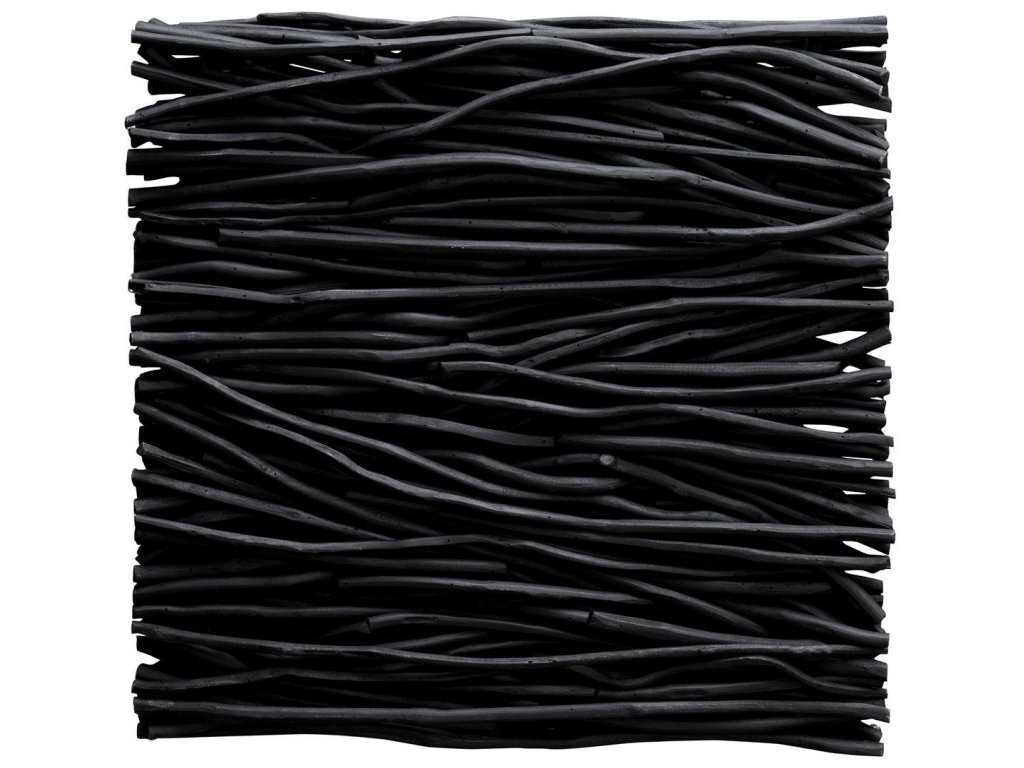 Gathered Teak Square Wood Wall Decor, Black - image 4